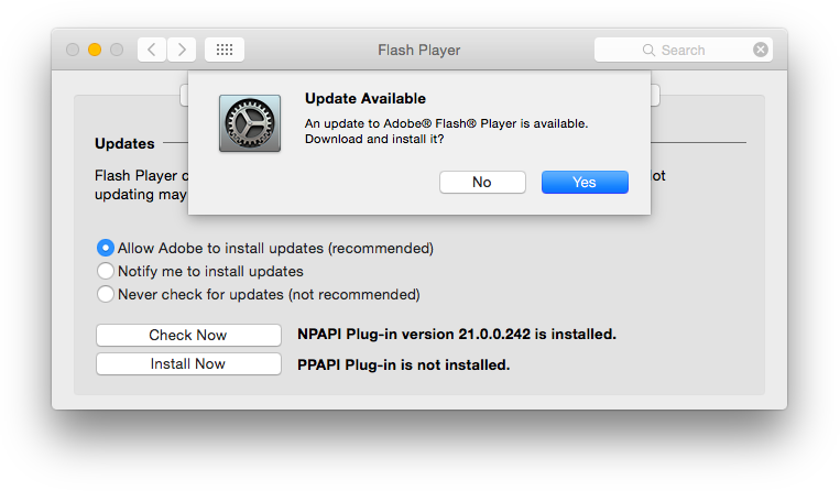 check latest version flash player for mac